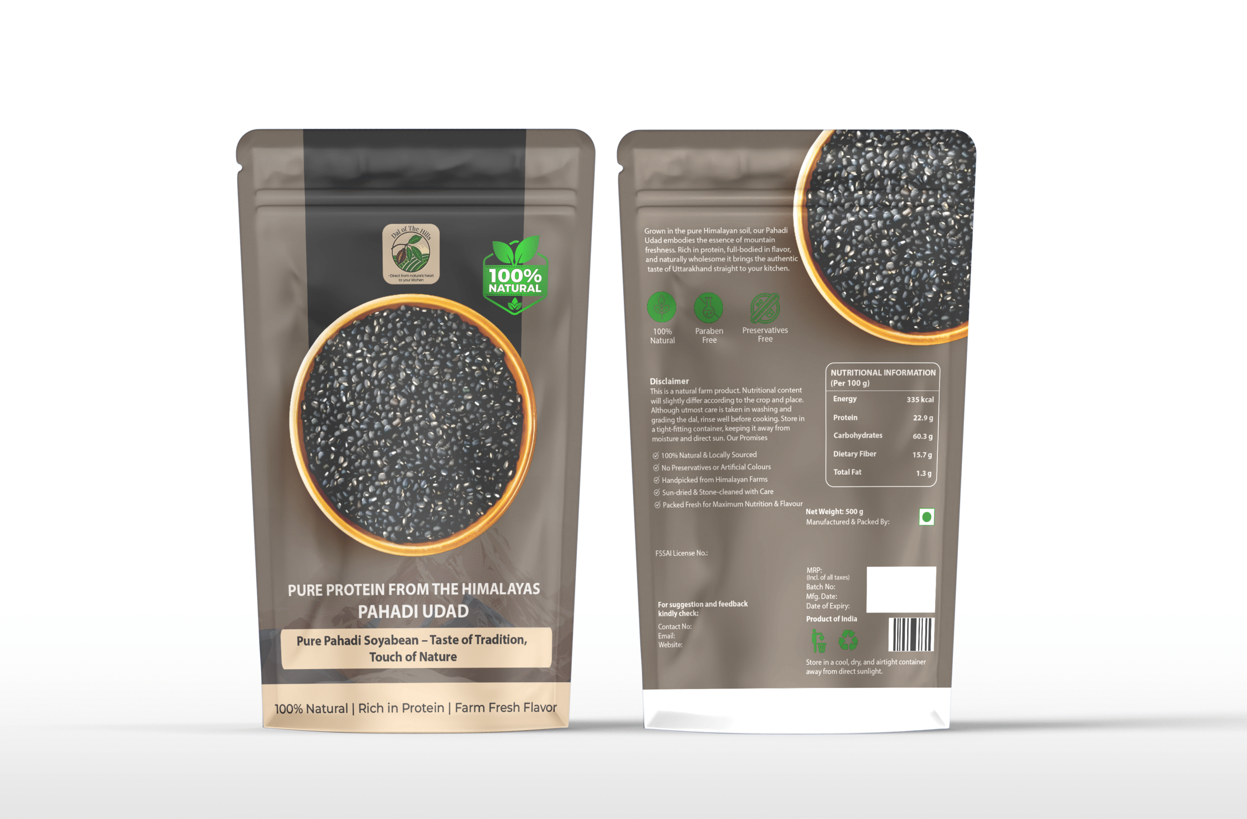 Udad packaging design Udad Dal - Image 1